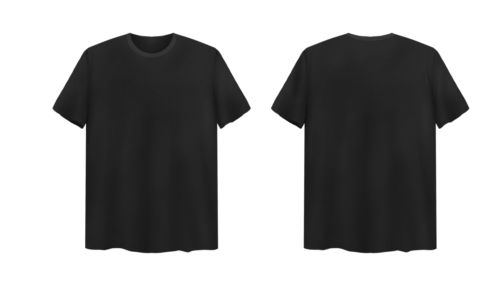 maquette de t-shirt noir png