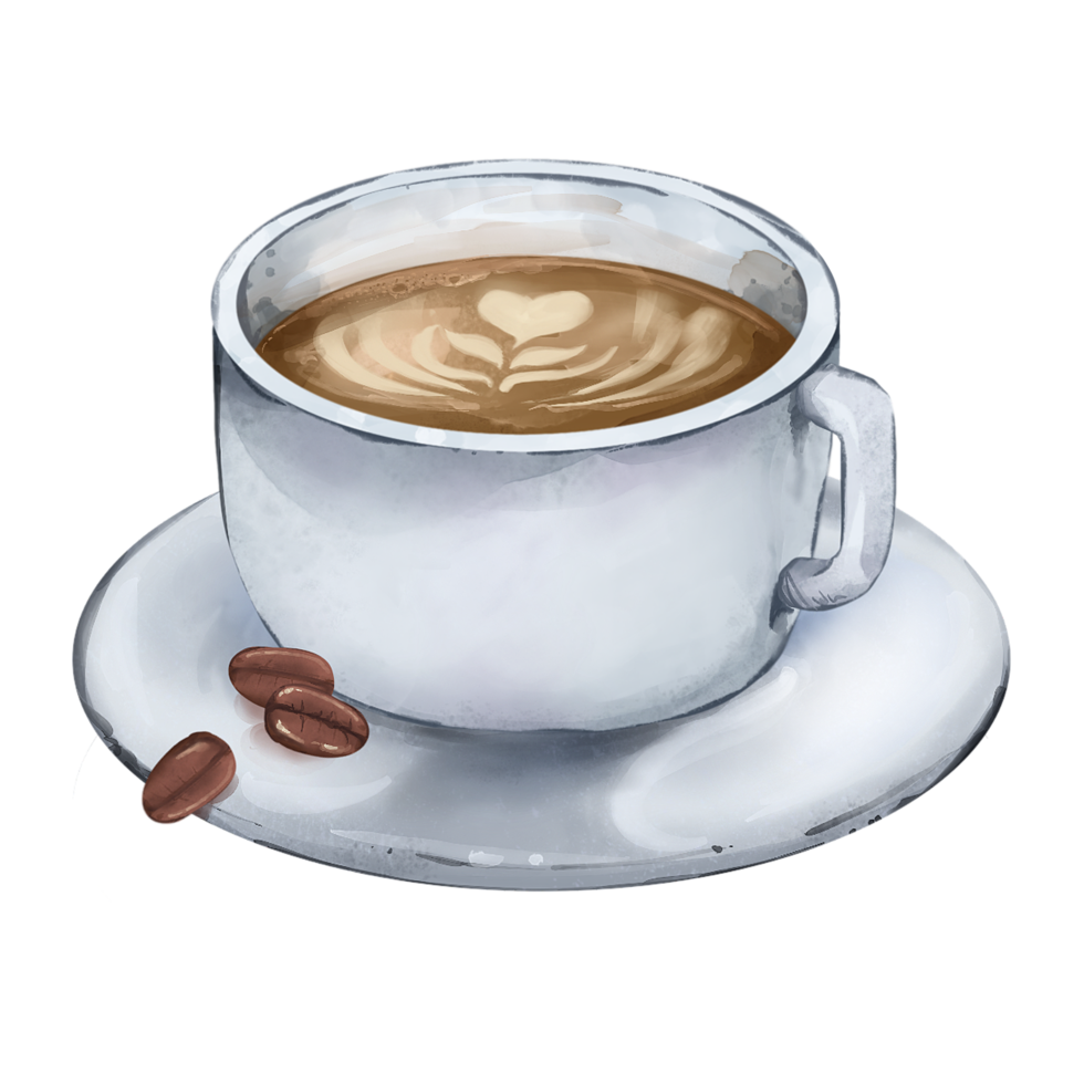 A cup of hot coffee png