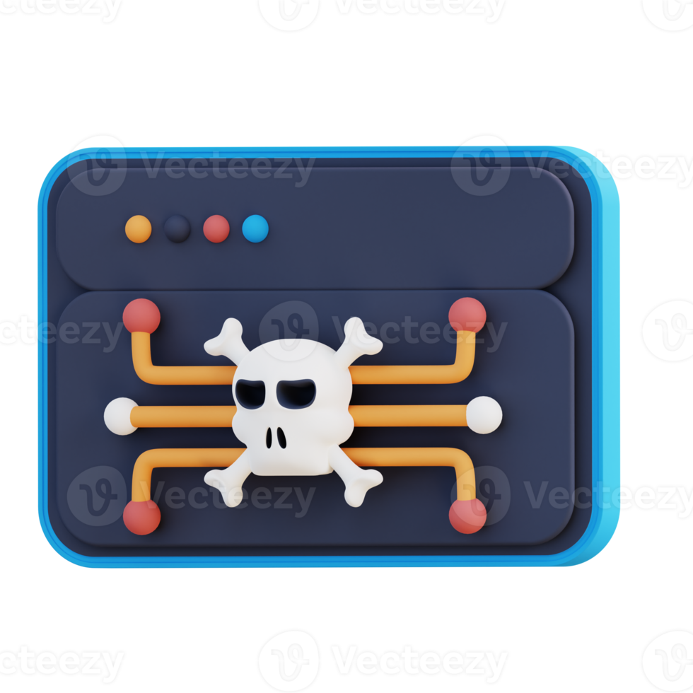 3d illustration of a virus infected web png