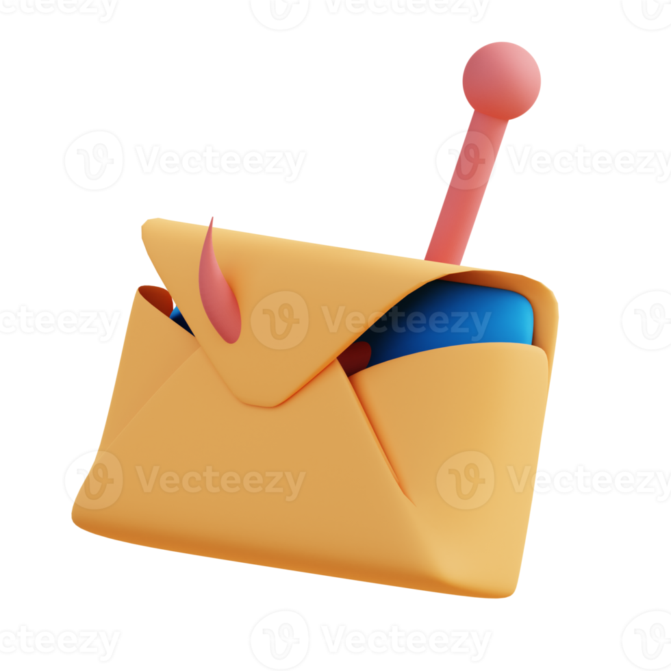 3d illustration of email data theft png
