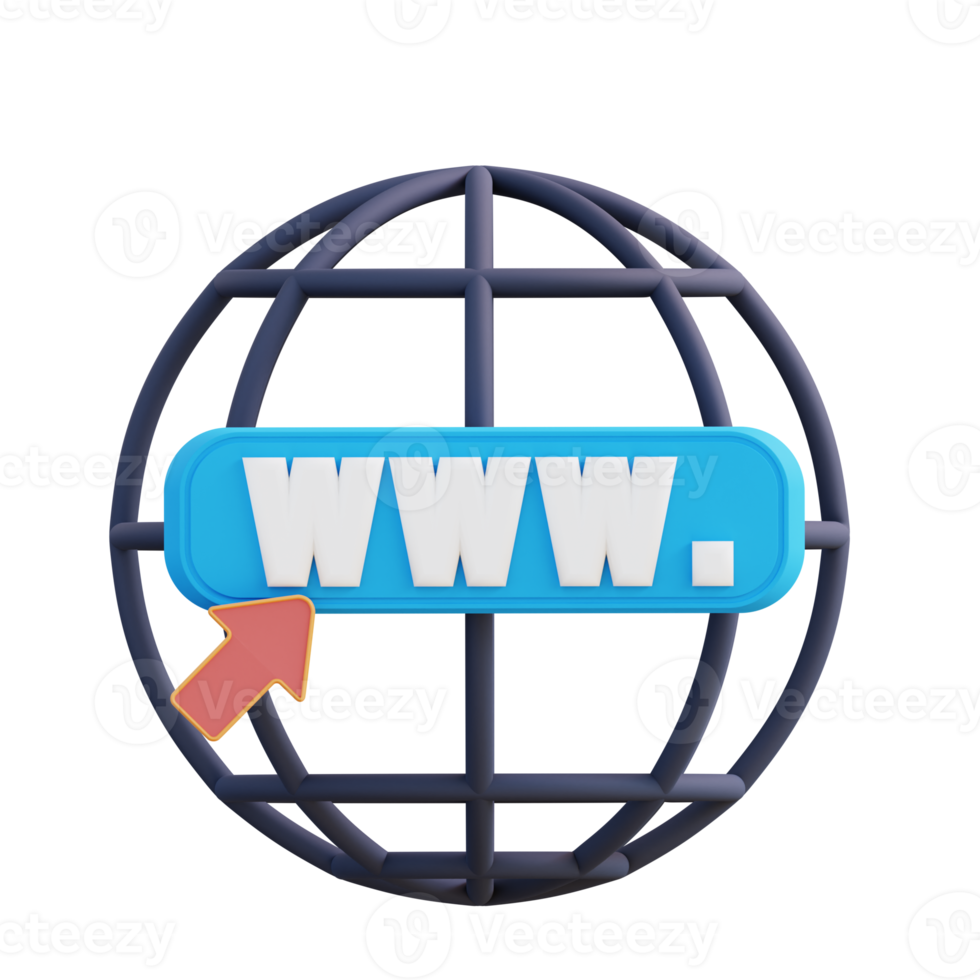 3d illustratie van web browser veiligheid png