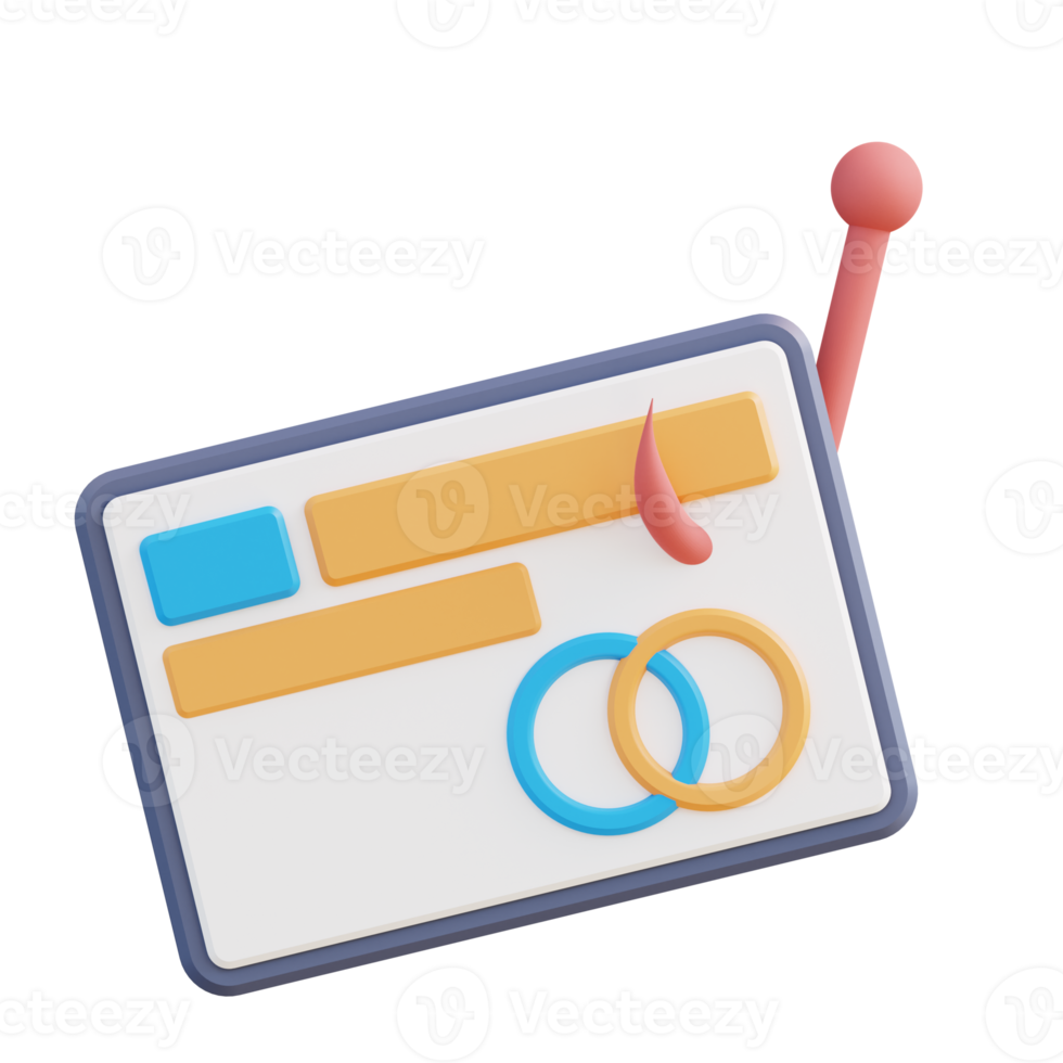 3d illustration of stolen credit card data png