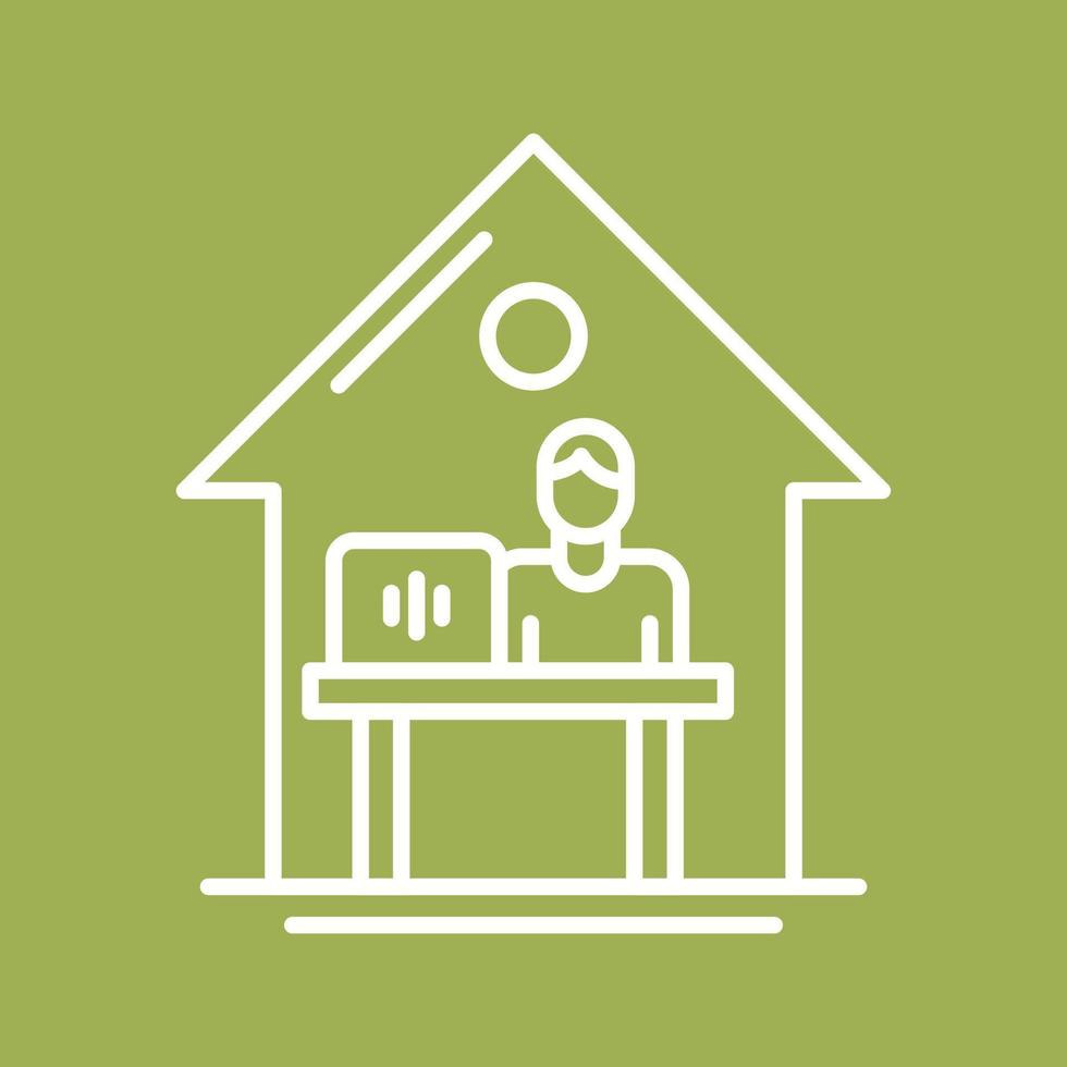 Work At Home Vector Icon