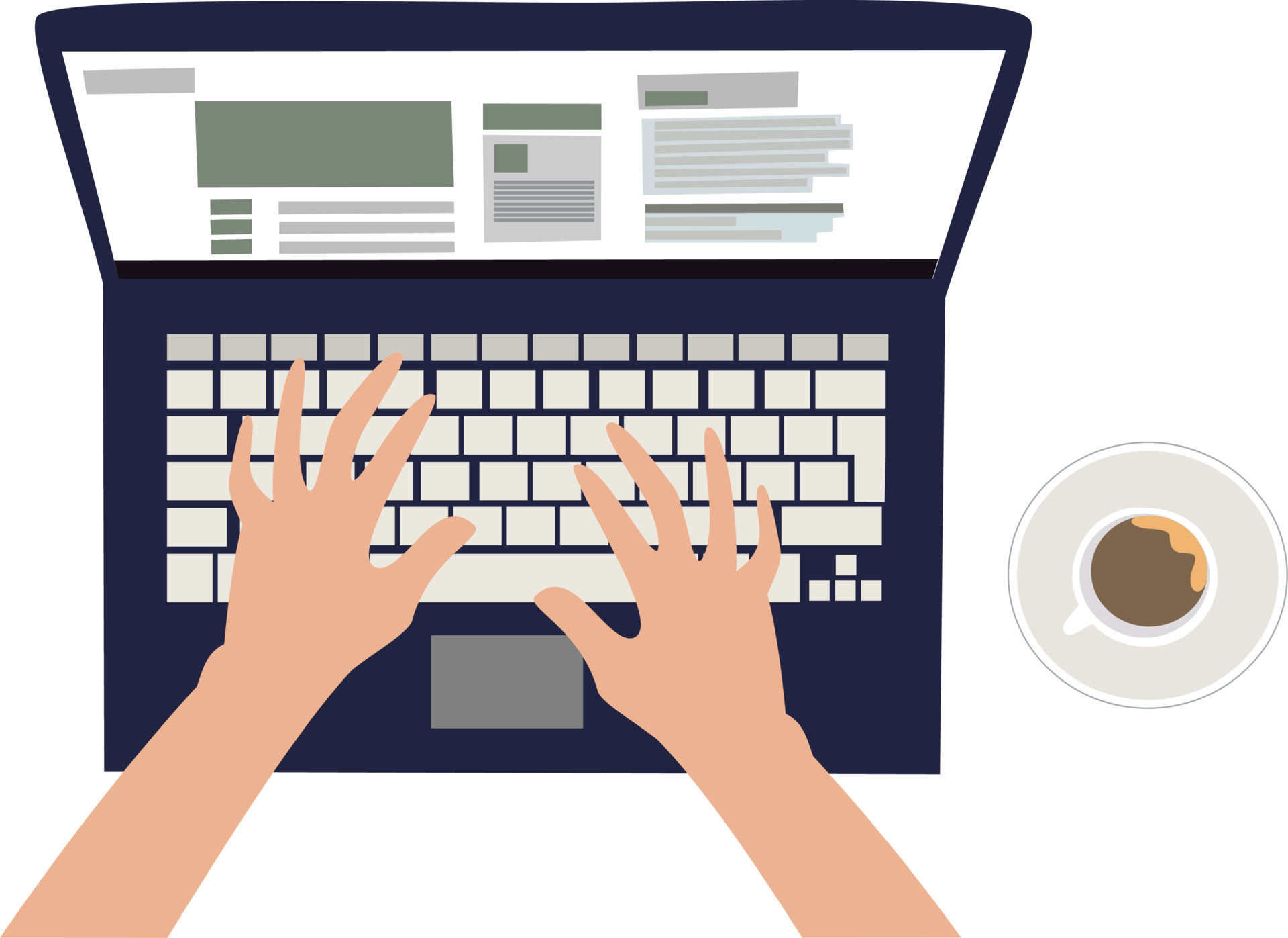 Typing clipart