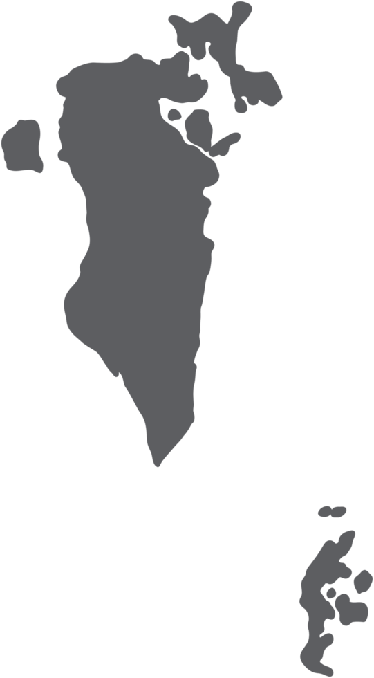 doodle freehand drawing of bahrain map. png