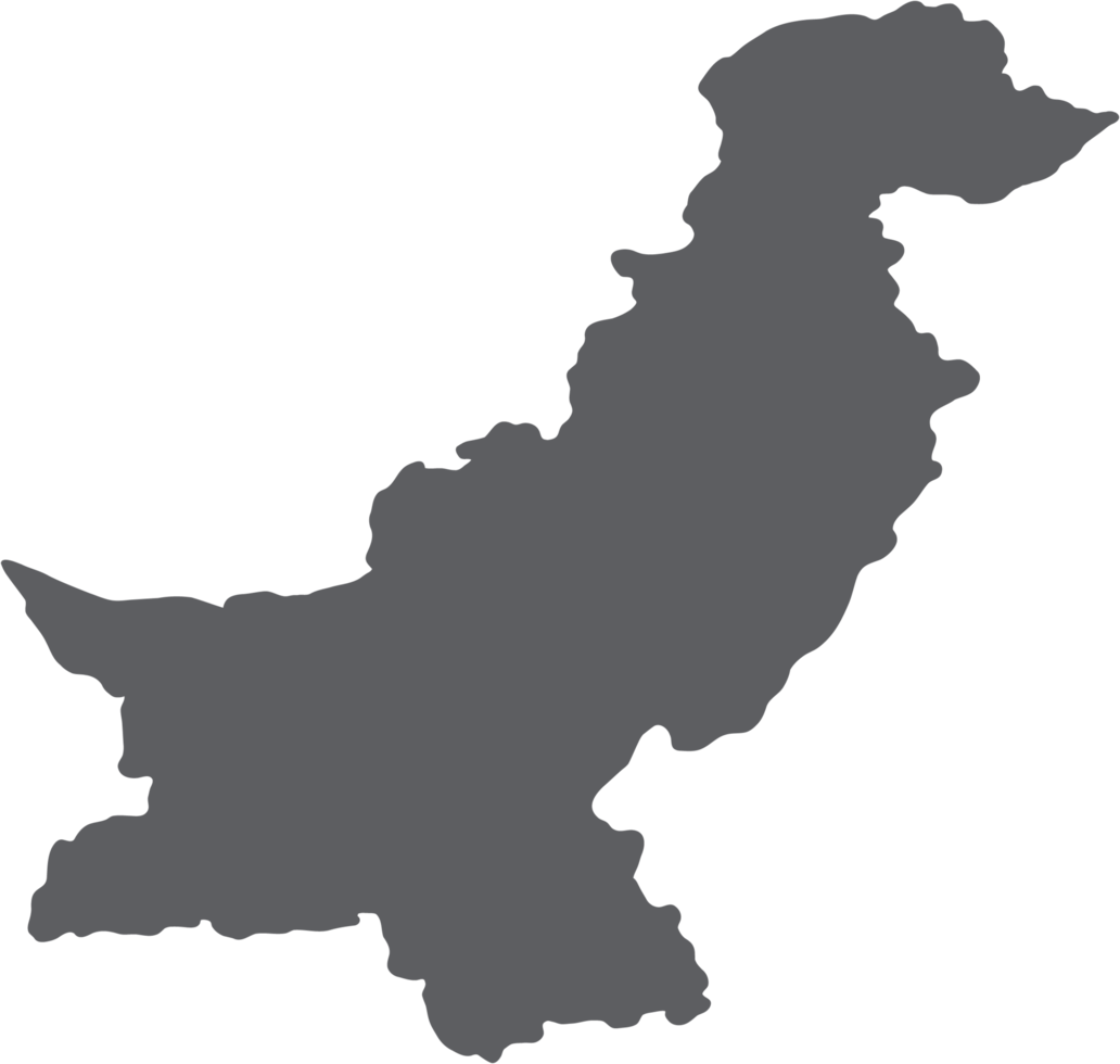 doodle freehand drawing of pakistan map. png