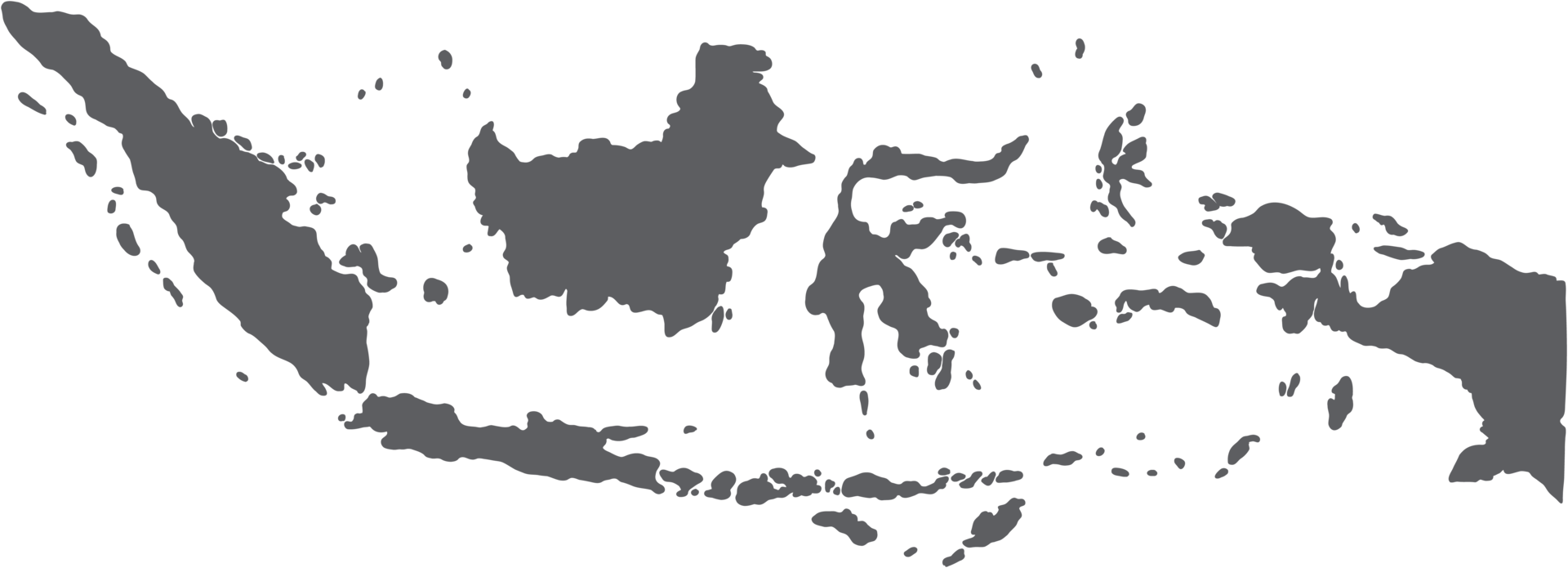 Doodle dibujo a mano alzada del mapa de Indonesia. png