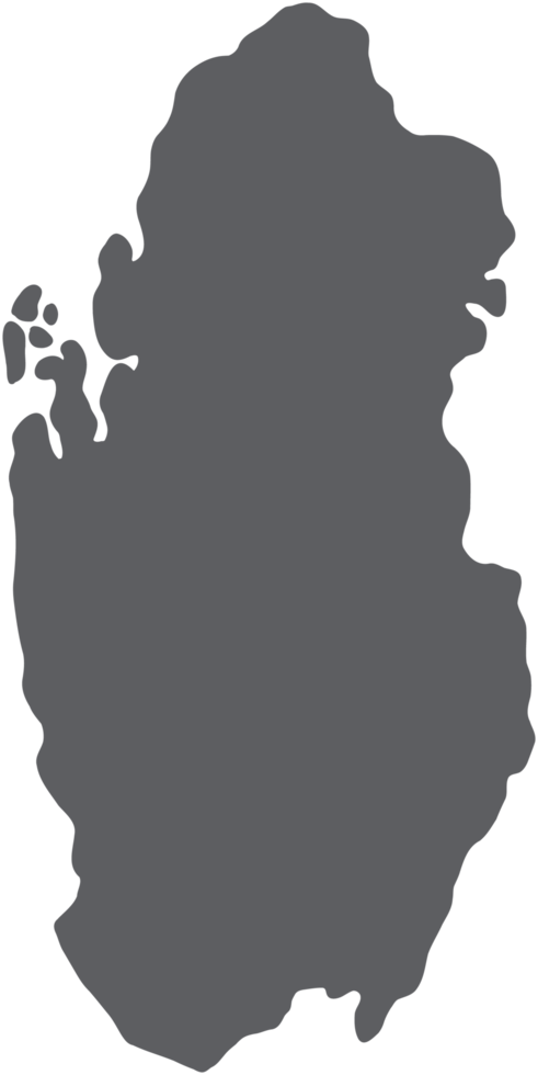 doodle freehand drawing of qatar map. png