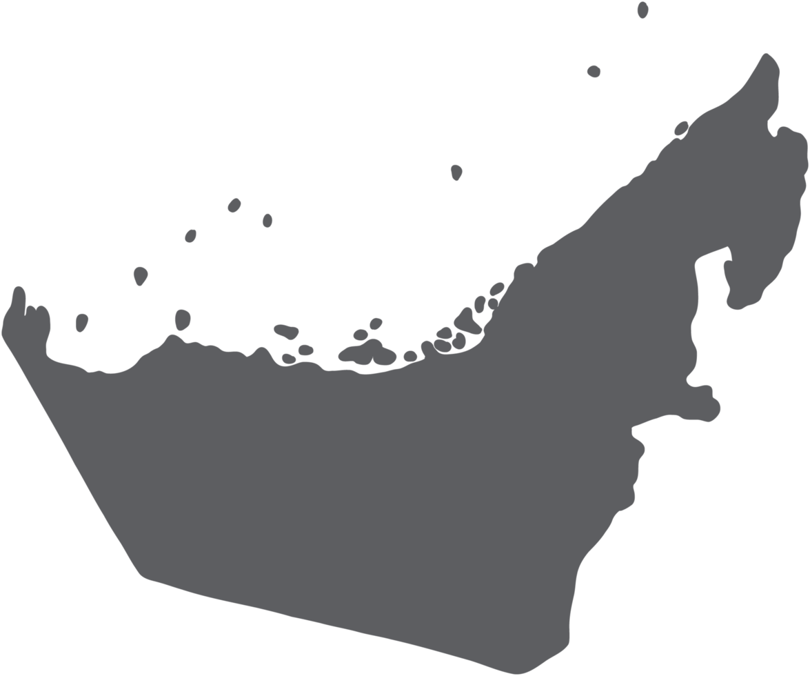 doodle freehand drawing of uae map. png