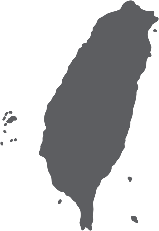 doodle freehand drawing of taiwan map. png