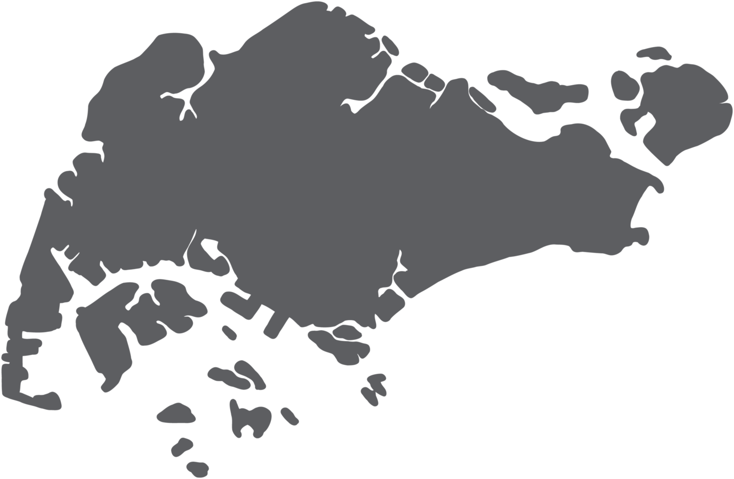 doodle freehand drawing of singapore map. png