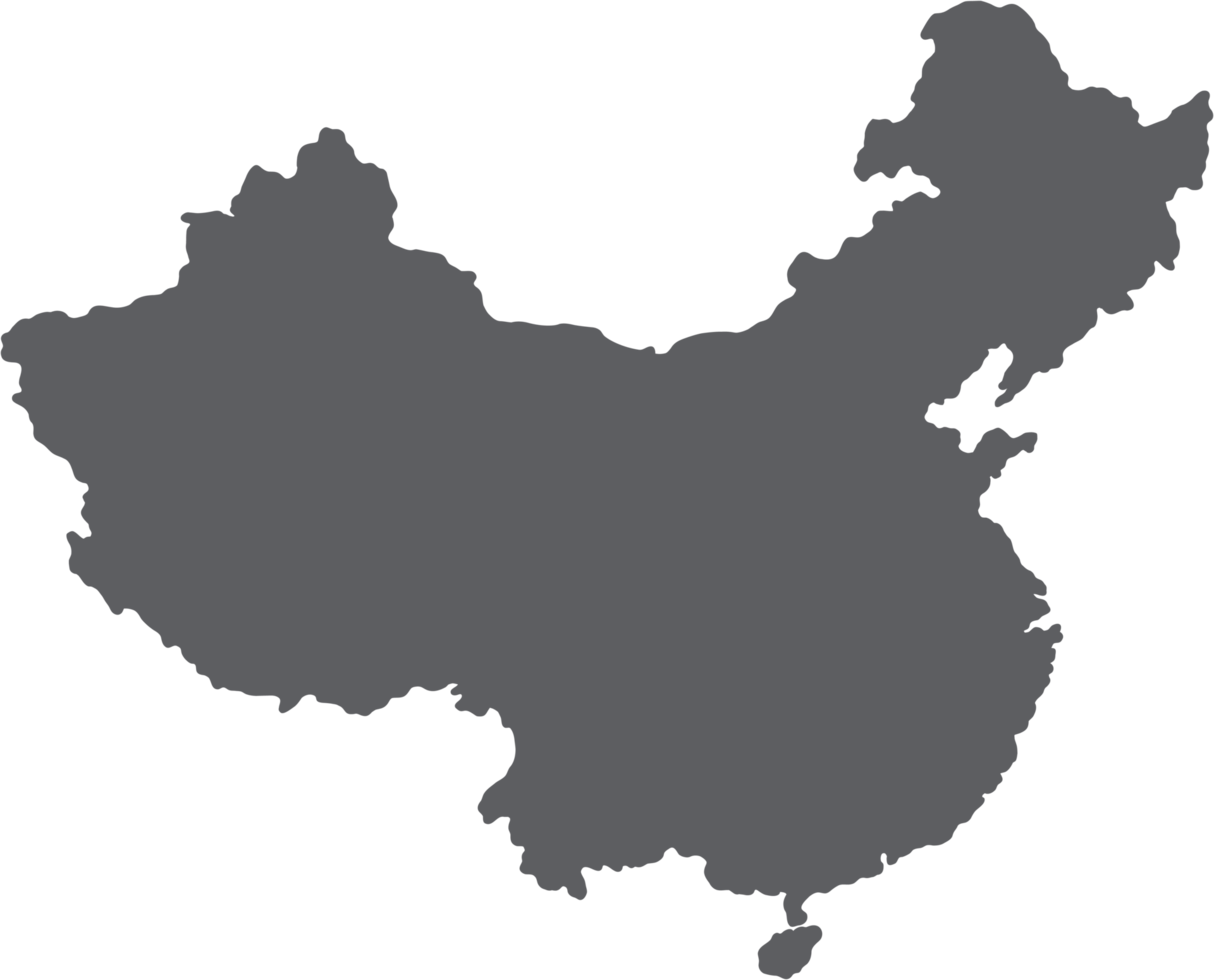 doodle freehand drawing of china map. png