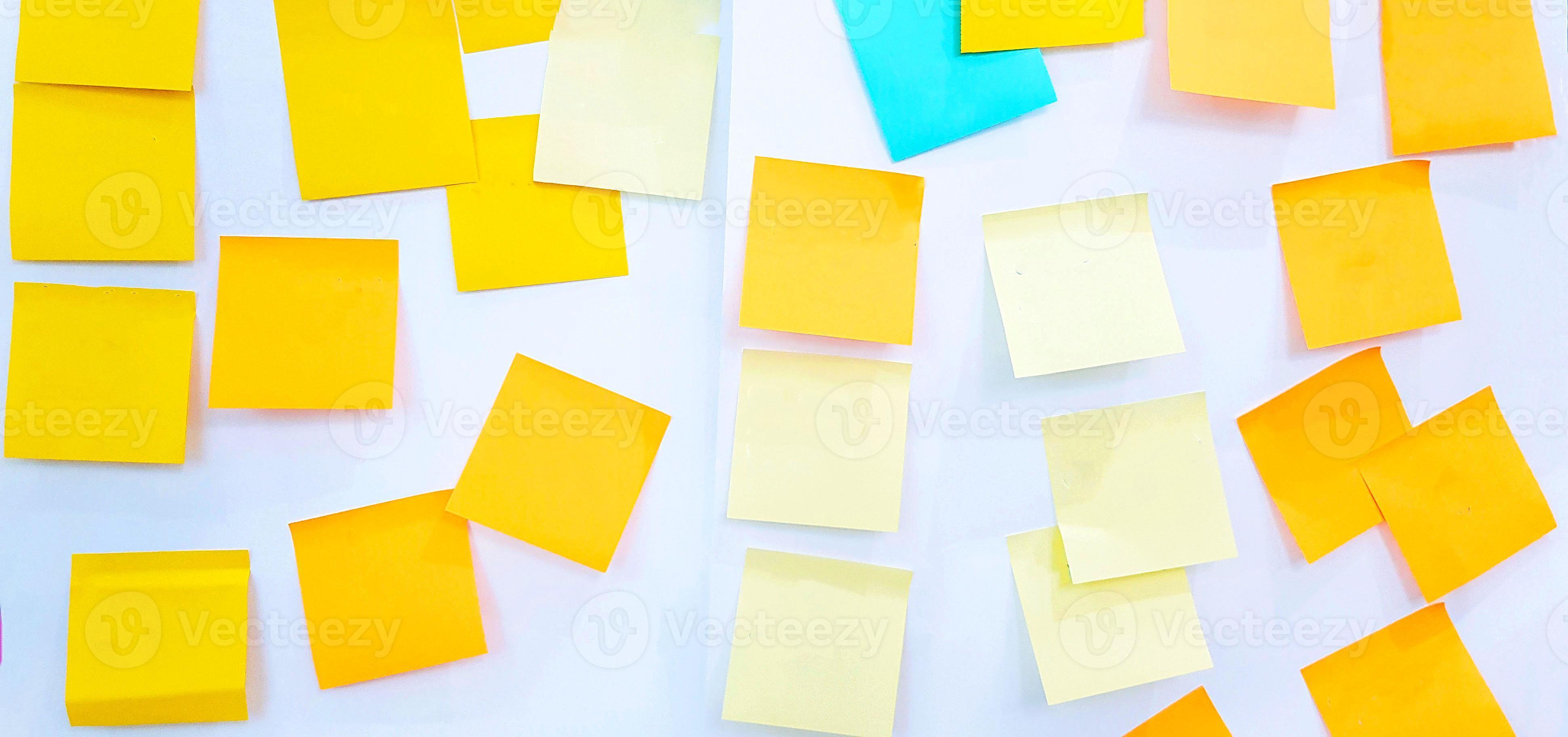 Colorful or multicolor post it isolated on white background. Group of