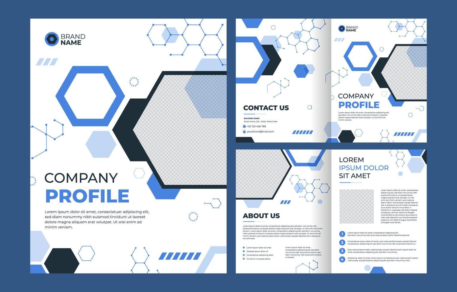 Technology Company Profile Template vector