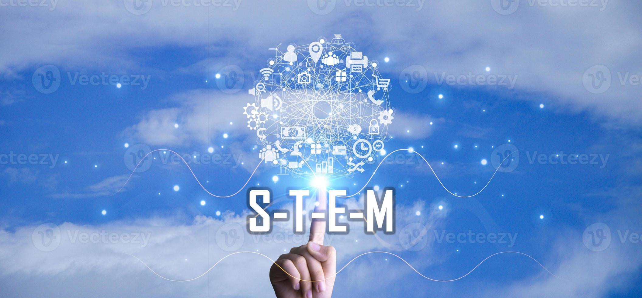 through a network with an emphasis on learners as the center. in teaching and learning Blended style with regular class,stem photo