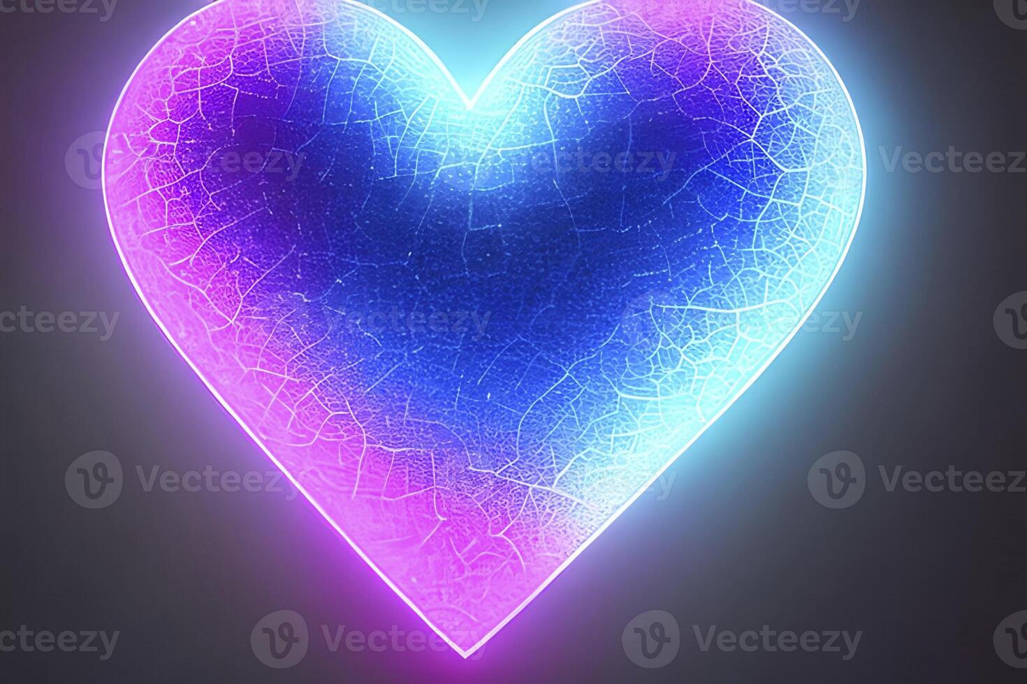 The heart shapes on abstract light neon glitter background in love concept for valentines day with sweet and romantic. Neon heart glowing background space for text. Design and digital material. photo