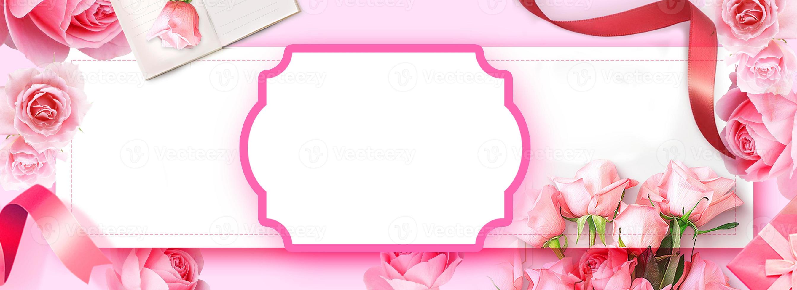 pink romantic fantasy flowers background photo