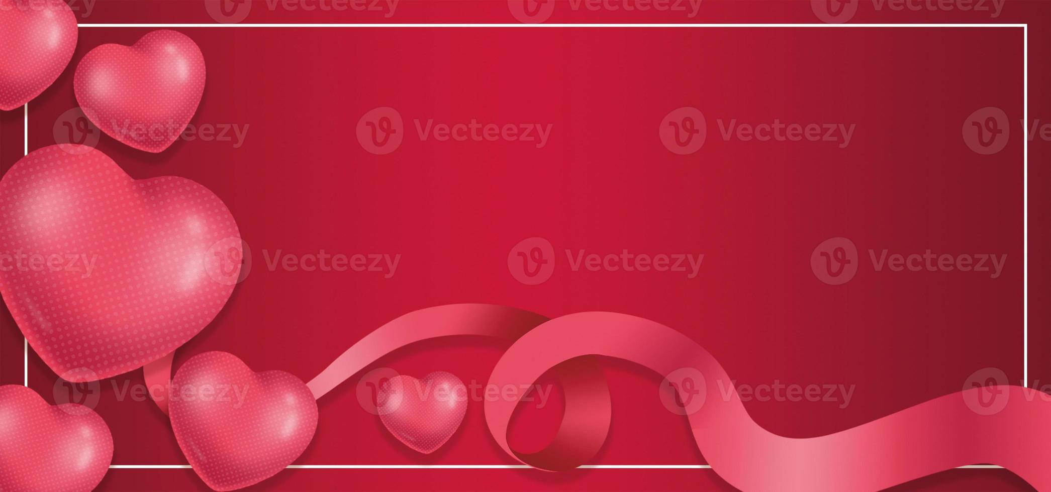 valentines day red love stereo background photo