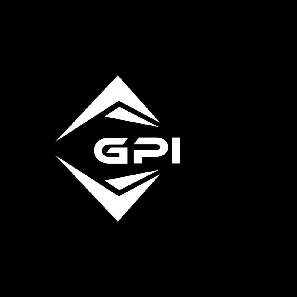 gpi resumen tecnología logo diseño en negro antecedentes. gpi creativo iniciales letra logo concepto. vector