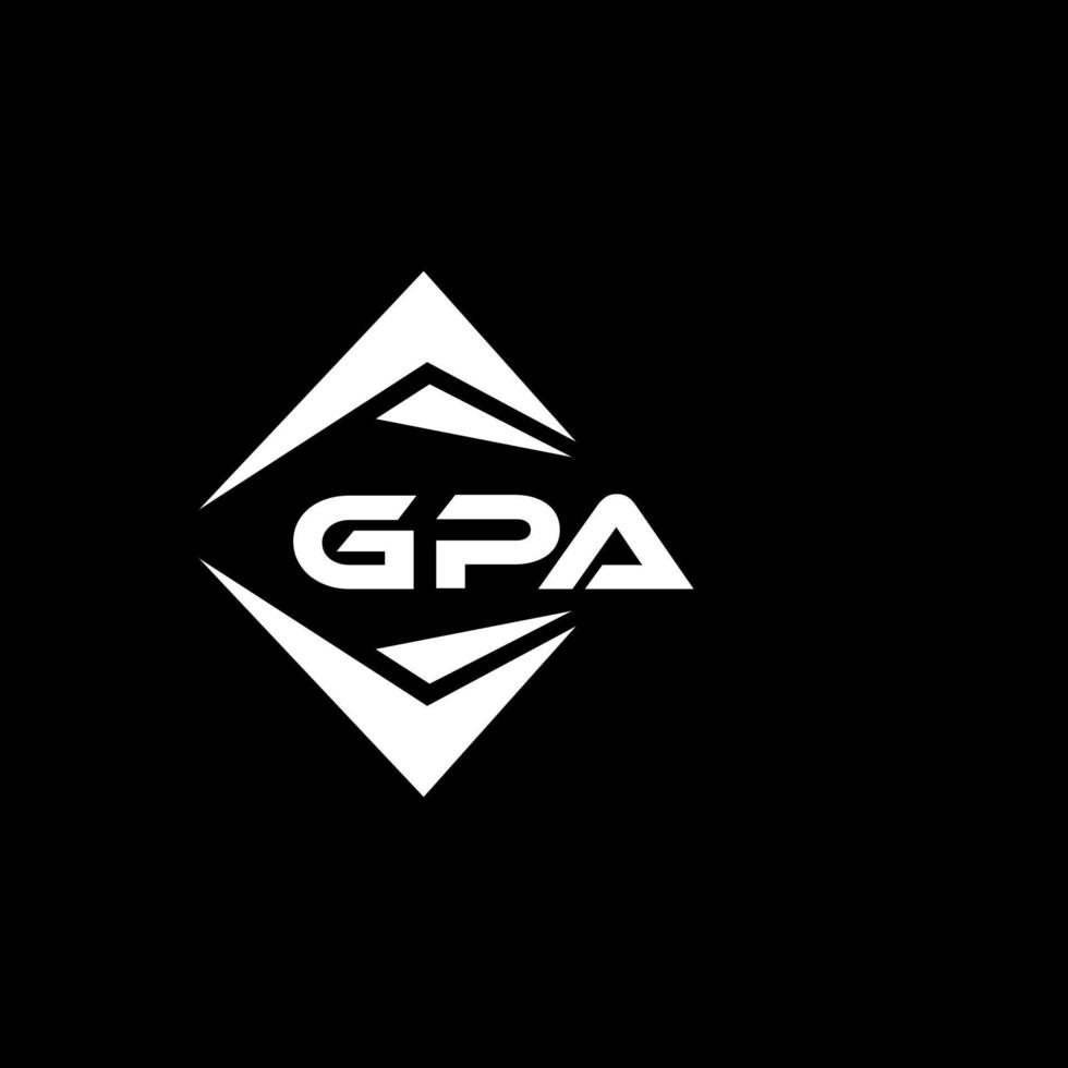 GPA abstract technology logo design on Black background. GPA creative initials letter logo concept. vector