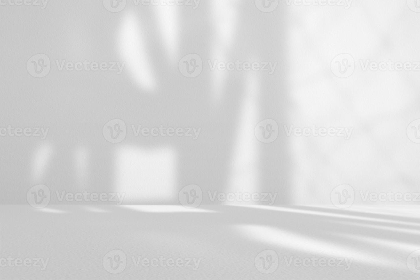 Gray Stucco Room with Light and Shadow from the Window, Suitable for Product Presentation Backdrop, Display, and Mock up. photo