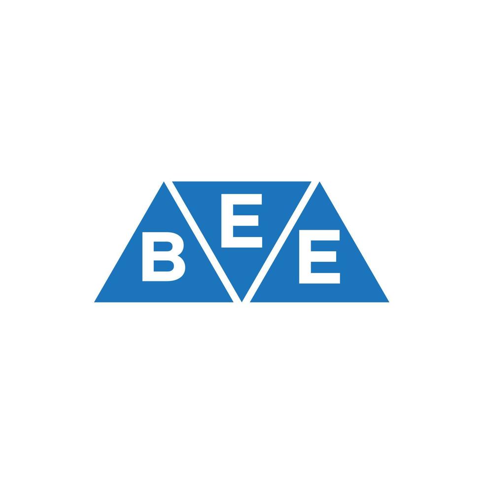 EBE triangle shape logo design on white background. EBE creative initials letter logo concept. vector