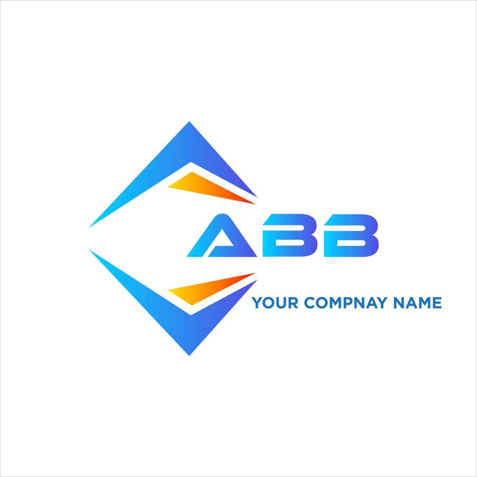 ABB abstract technology logo design on white background. ABB creative initials letter logo concept. vector