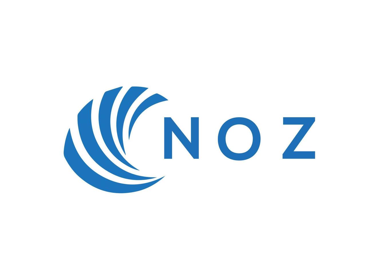 NOZ letter logo design on white background. NOZ creative circle letter logo concept. NOZ letter design. vector