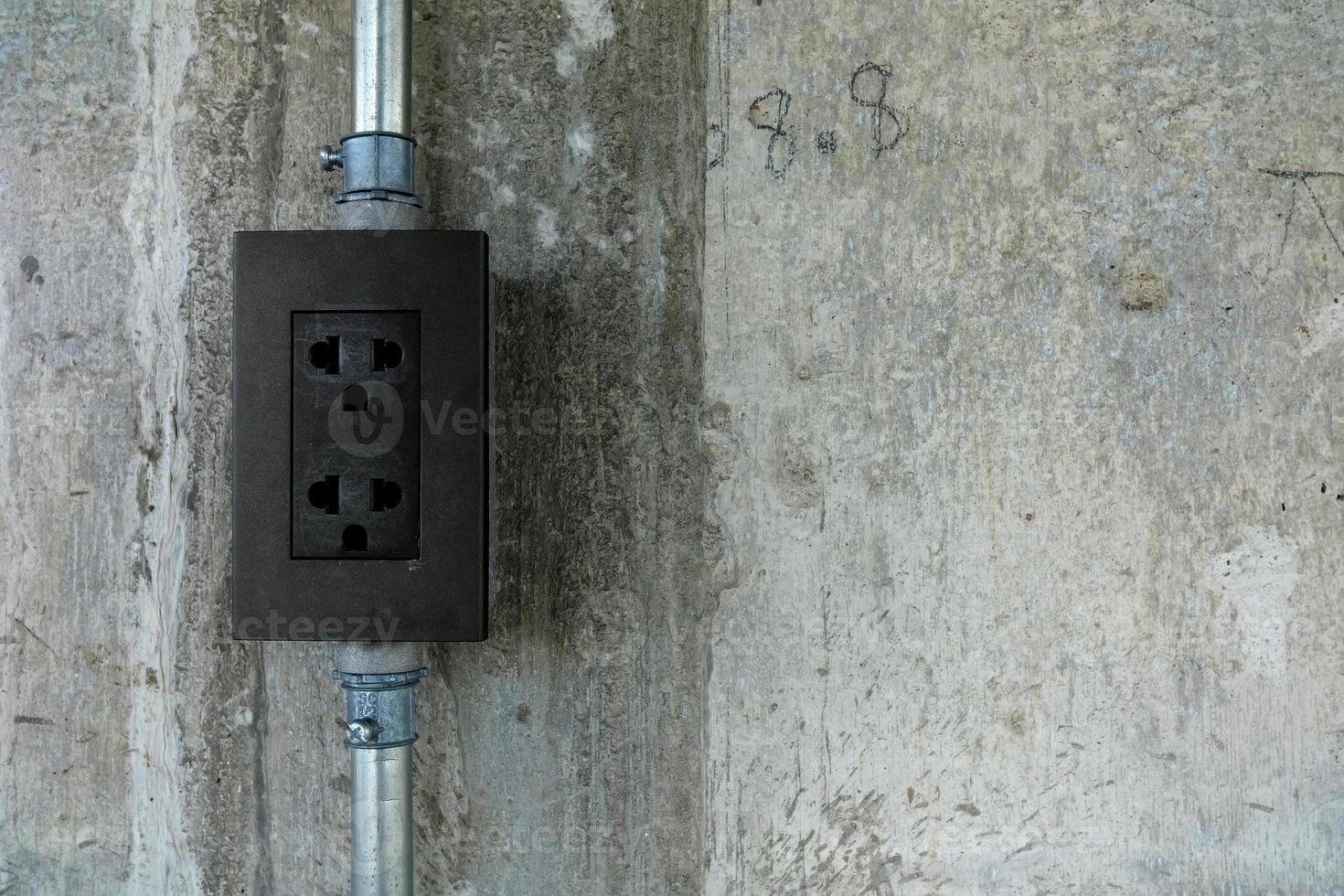 eléctrico cambiar con blanco hormigón pared textura antecedentes. foto