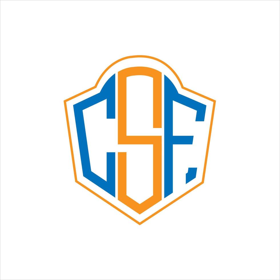 CSF abstract monogram shield logo design on white background. CSF creative initials letter logo. vector