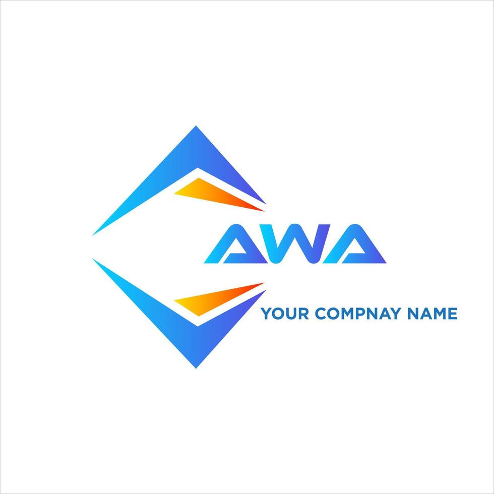 awa resumen tecnología logo diseño en blanco antecedentes. awa creativo iniciales letra logo concepto. vector