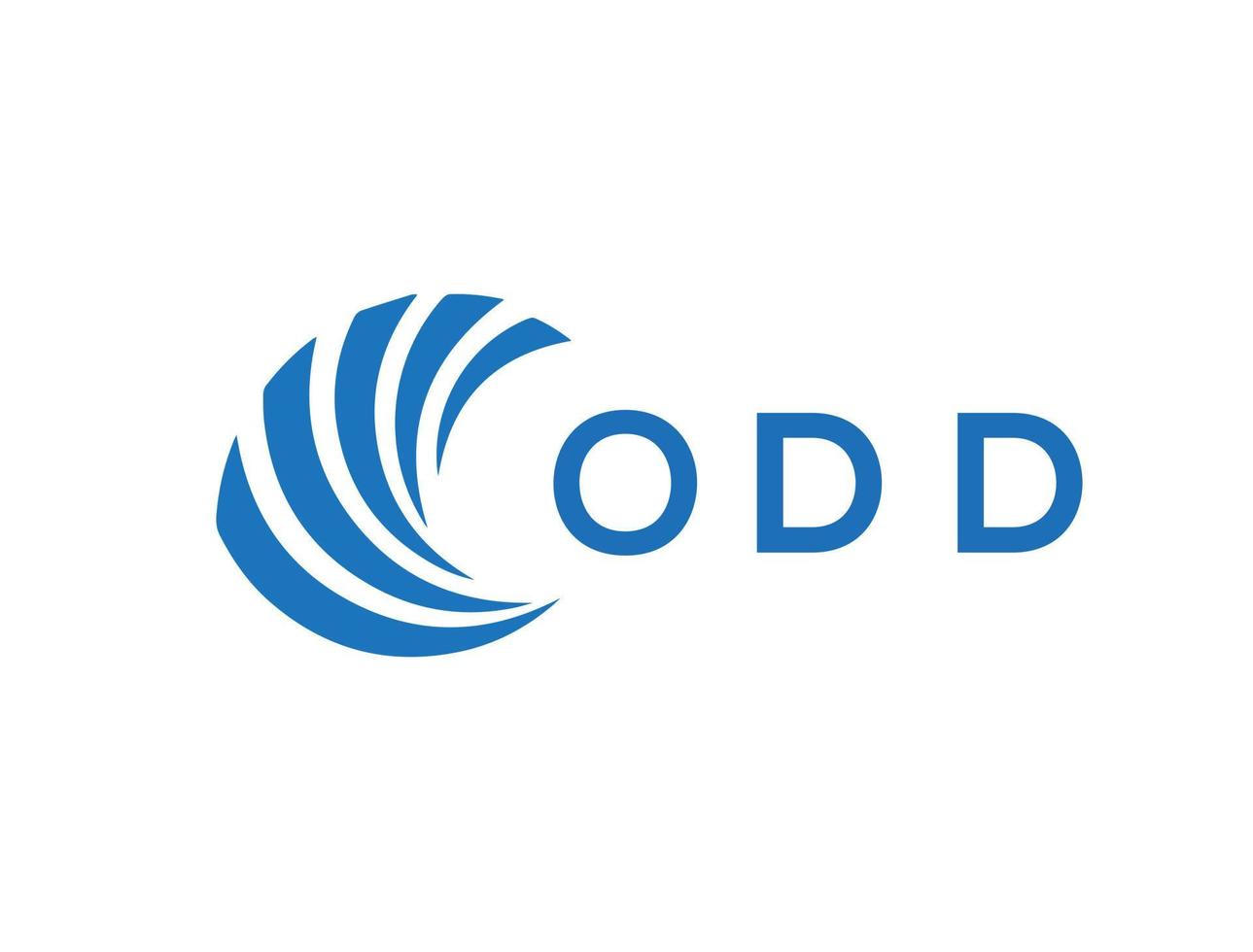 ODD letter logo design on white background. ODD creative circle letter logo concept. ODD letter design. vector