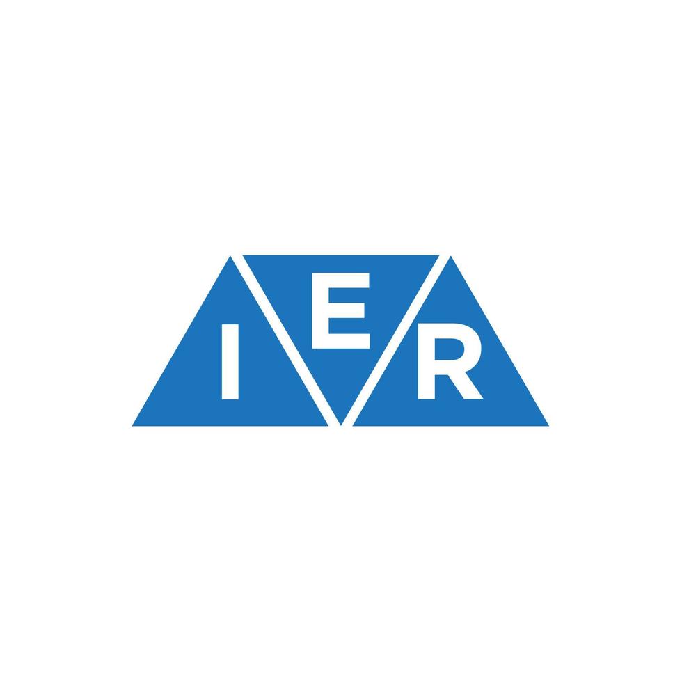 EIR triangle shape logo design on white background. EIR creative initials letter logo concept.EIR triangle shape logo design on white background. EIR creative initials letter logo concept. vector