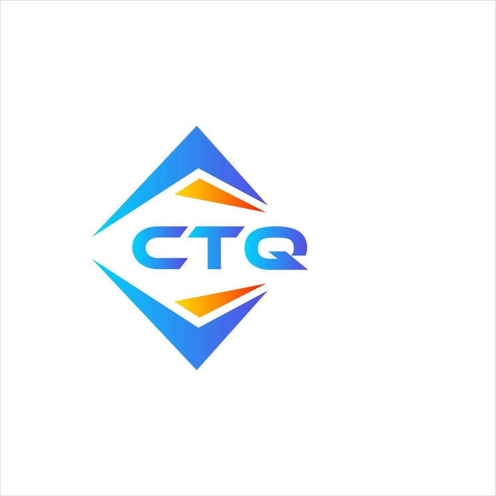 CTQ abstract technology logo design on white background. CTQ creative initials letter logo concept. vector
