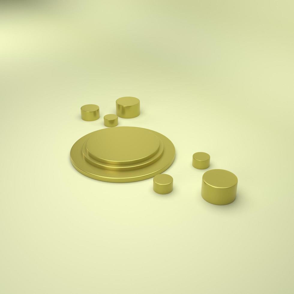 simple podium product display circle. 3D rendering photo