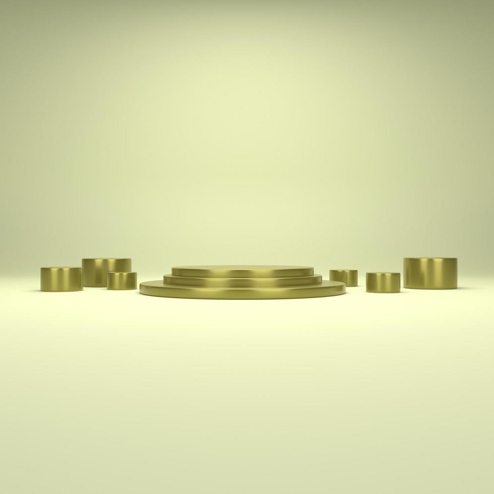 simple podium product display circle. 3D rendering photo
