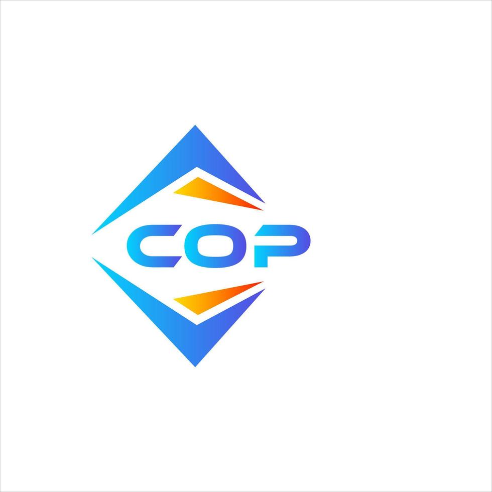 COP abstract technology logo design on white background. COP creative initials letter logo concept. vector