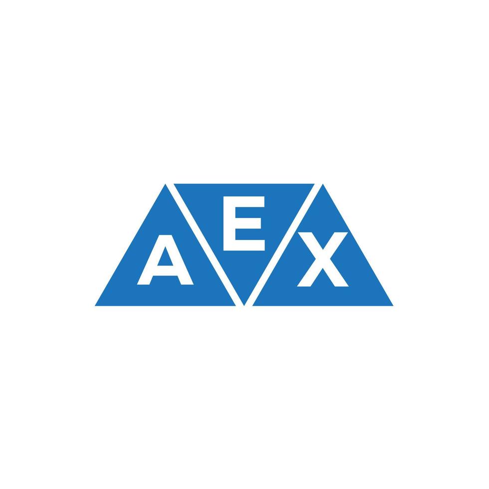EAX triangle shape logo design on white background. EAX creative initials letter logo concept. vector