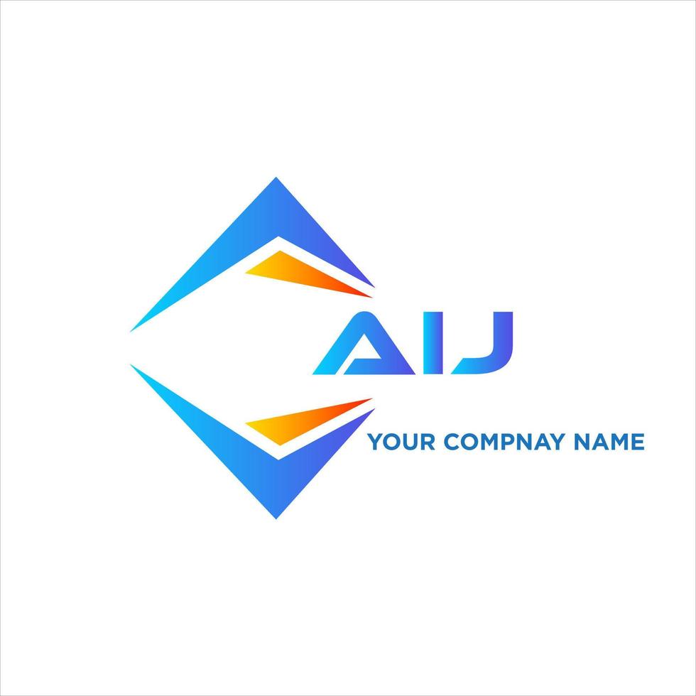 AIJ abstract technology logo design on white background. AIJ creative initials letter logo concept. vector
