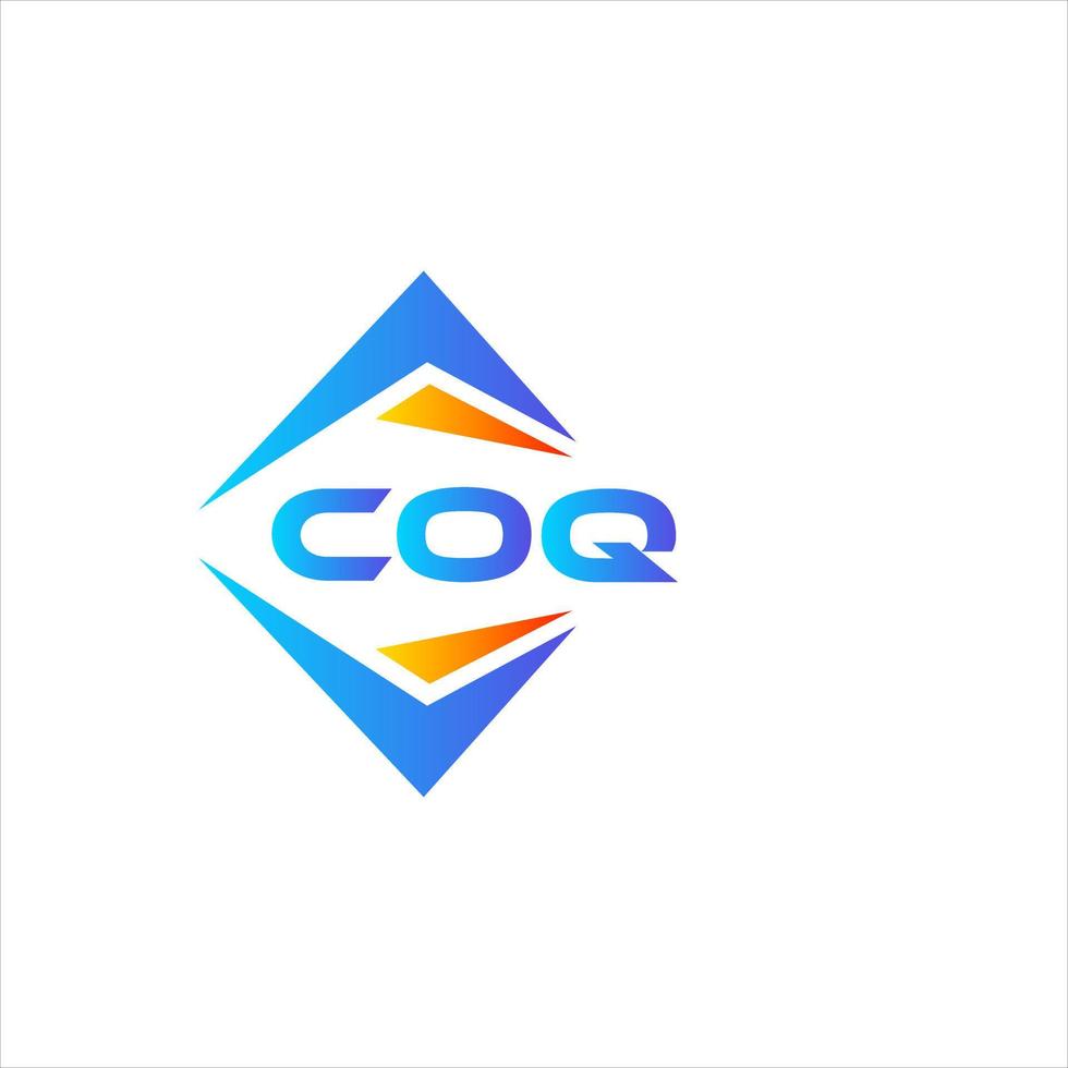 coq resumen tecnología logo diseño en blanco antecedentes. coq creativo iniciales letra logo concepto. vector