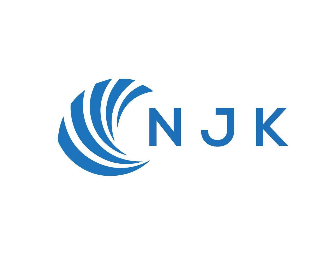 njk letra logo diseño en blanco antecedentes. njk creativo circulo letra logo concepto. njk letra diseño. vector