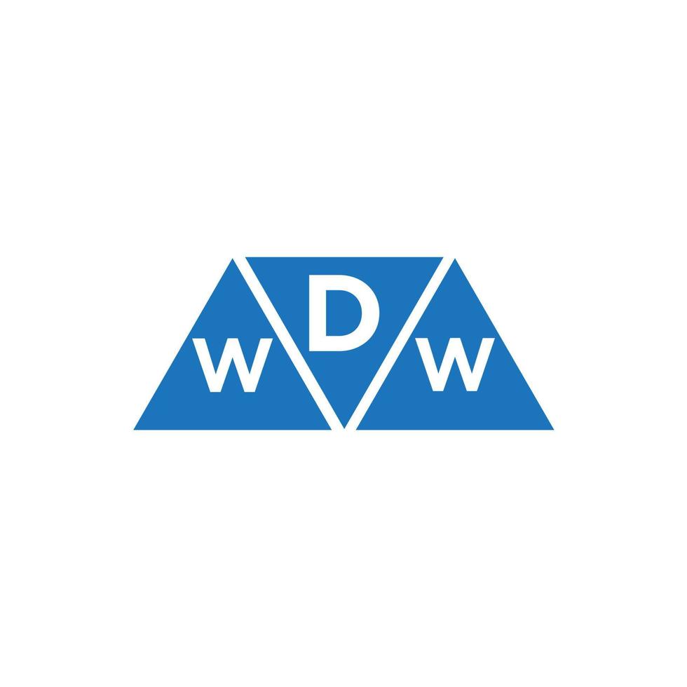 dww triángulo forma logo diseño en blanco antecedentes. dww creativo iniciales letra logo concepto. vector