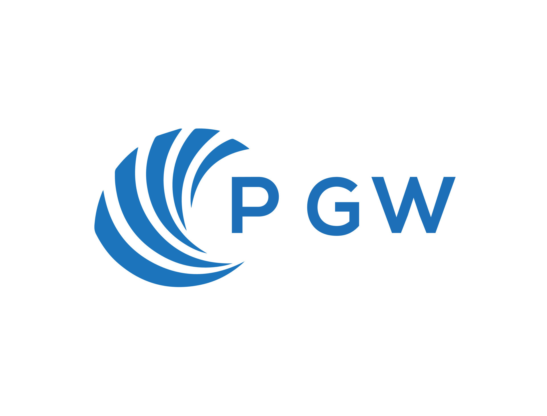 PGW letter logo design on white background. PGW creative circle letter ...