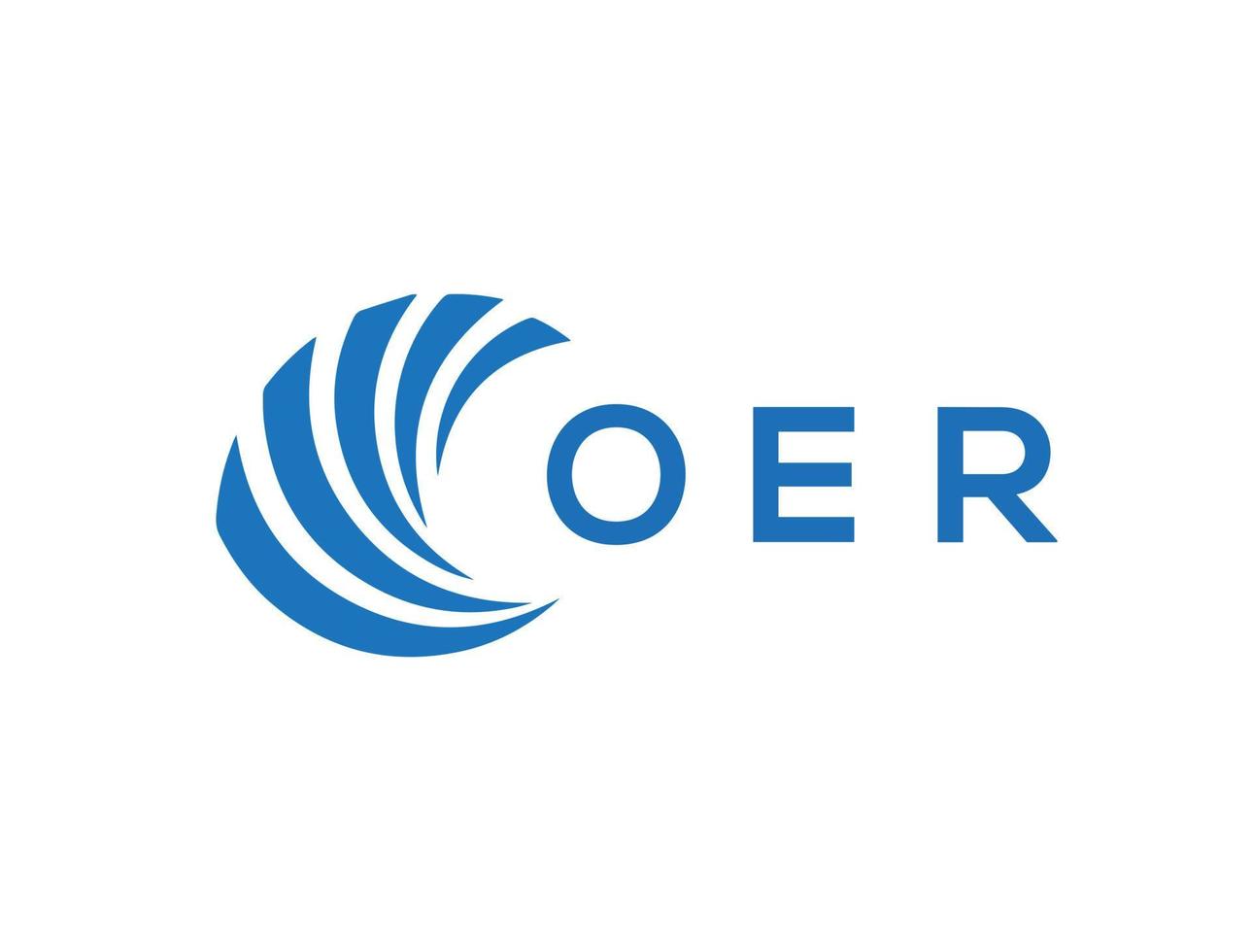 OER letter logo design on white background. OER creative circle letter logo concept. OER letter design. vector