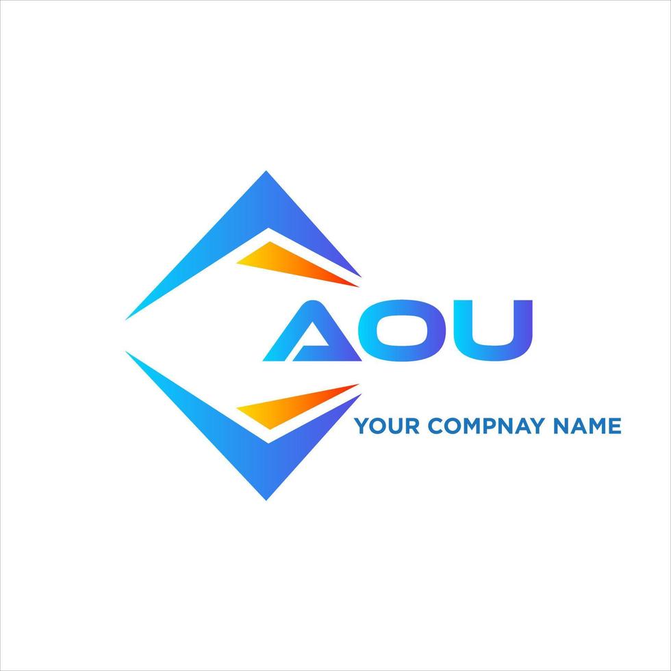 aou resumen tecnología logo diseño en blanco antecedentes. aou creativo iniciales letra logo concepto. vector