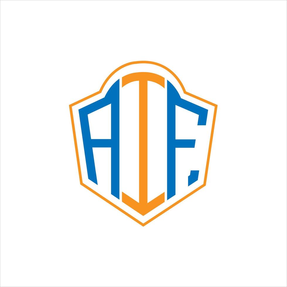 aif resumen monograma proteger logo diseño en blanco antecedentes. aif creativo iniciales letra logo. vector