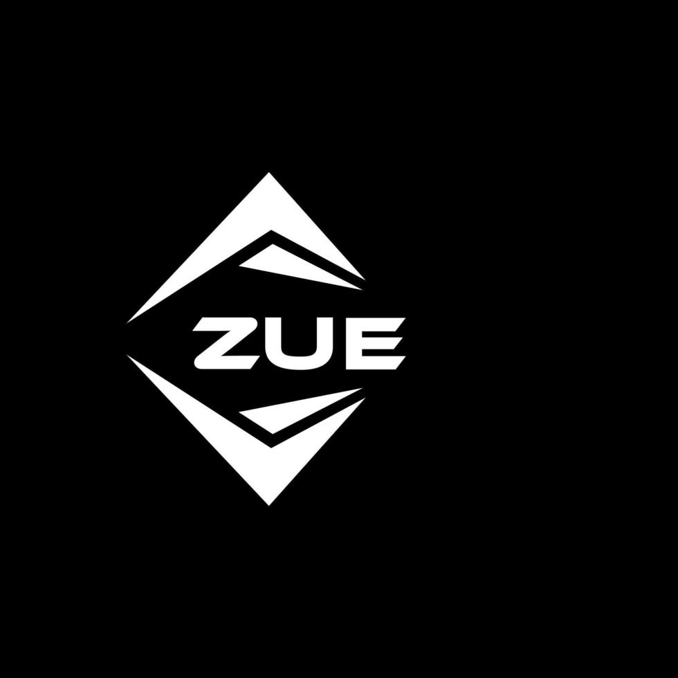 ZUE abstract technology logo design on Black background. ZUE creative initials letter logo concept. vector