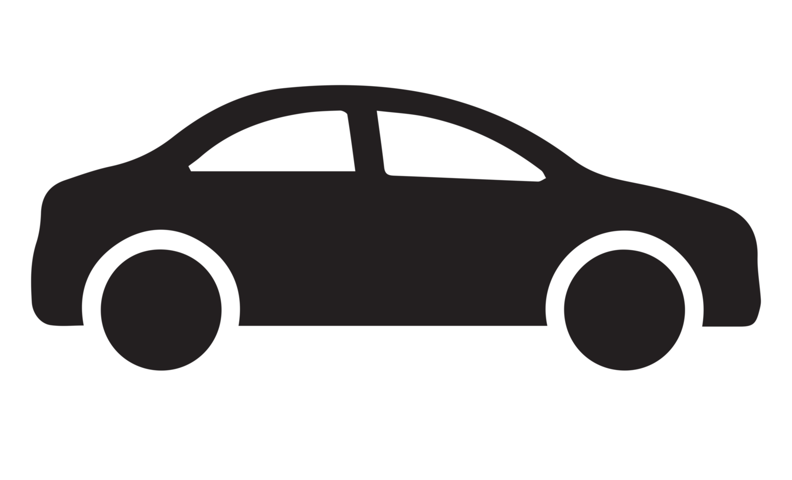 Car monochrome icon on transparent background. png