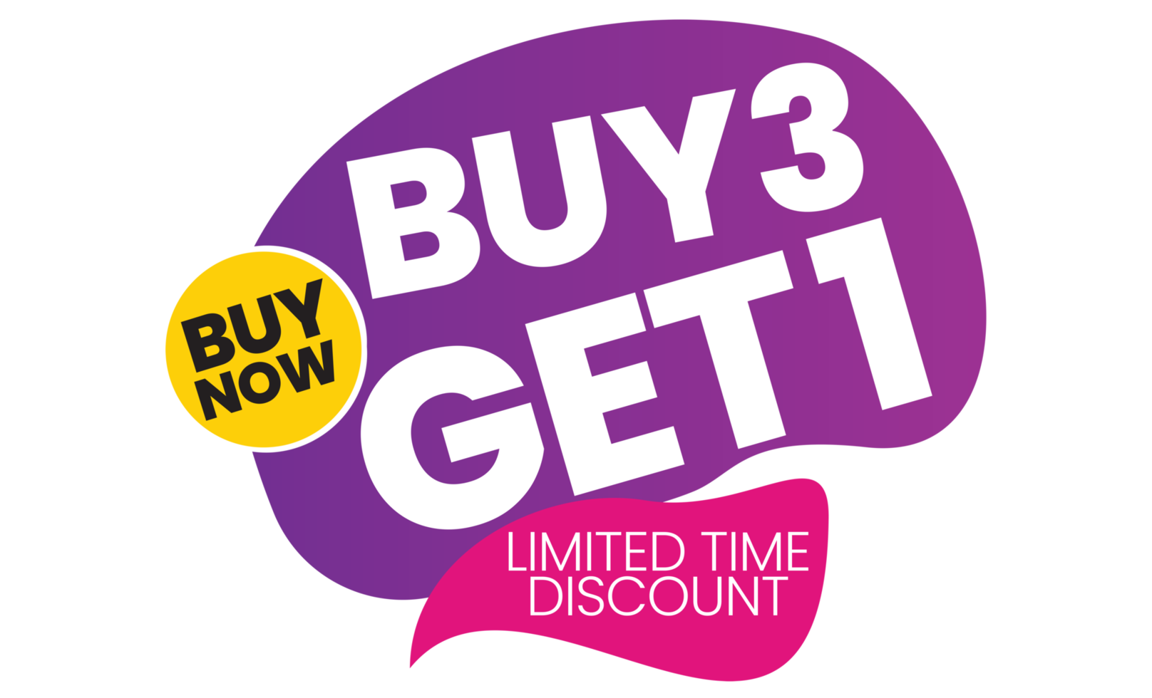 Buy Three Get One Free icon on transparent background. 19879191 PNG