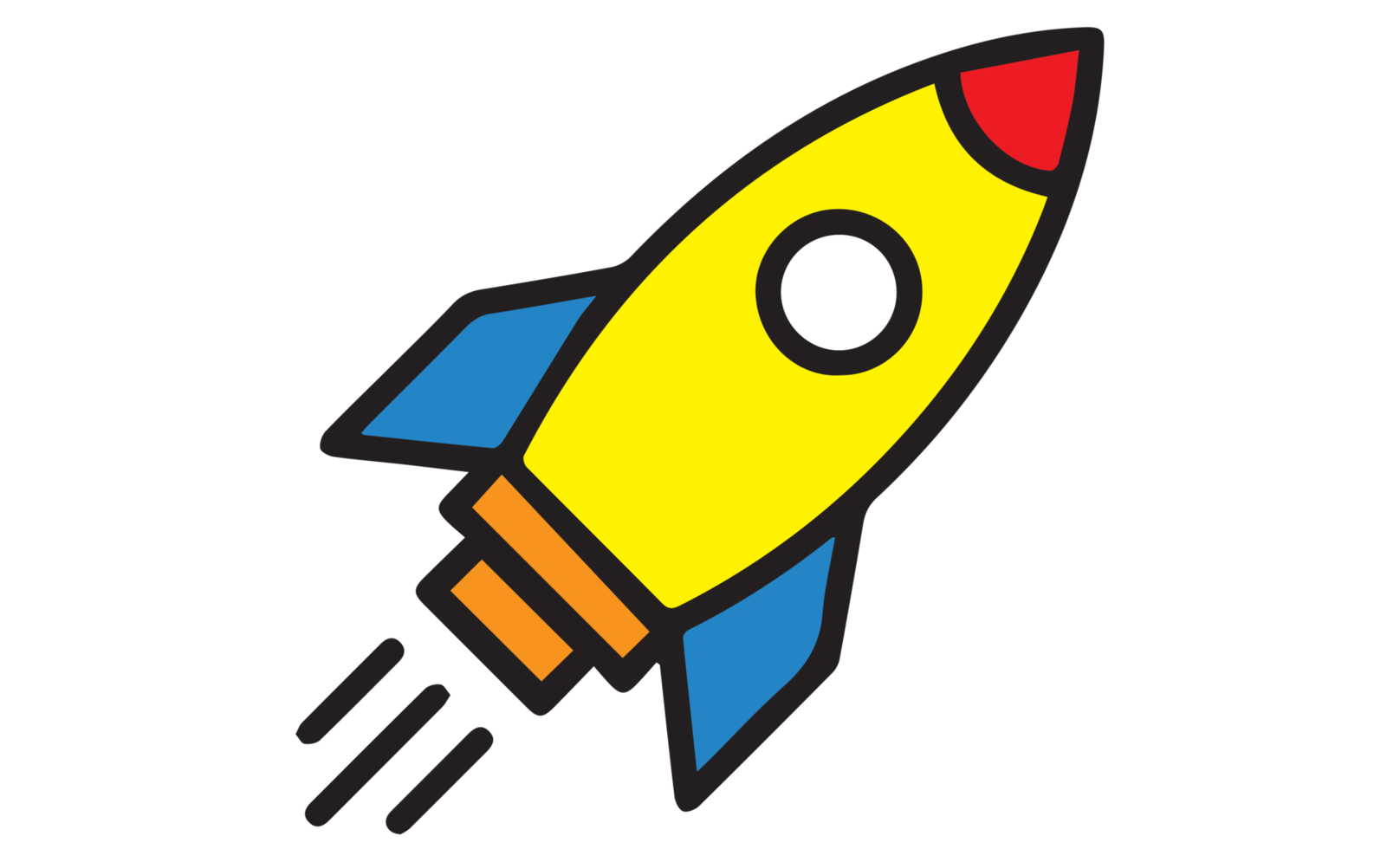 Rocket icon on transparent background png